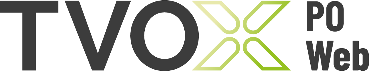 Logo TVOX PO Web_X_nome grigio bold - 1